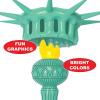 Beistle Inflatable Statue of Liberty Crown & Torch, Patriotic Party Accessories, 4th July Outfit for Parades Events, Crown—22¼” Torch—17½”