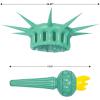 Beistle Inflatable Statue of Liberty Crown & Torch, Patriotic Party Accessories, 4th July Outfit for Parades Events, Crown—22¼” Torch—17½”