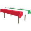 Beistle International Tablecover, 54” x 108” – Plastic Table Cloth, Rectangular Tablecloth, Italian Decorations, Mexican Tablecloth, Cinco De Mayo Decorations, Red/White/Green