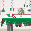 Beistle International Tablecover, 54” x 108” – Plastic Table Cloth, Rectangular Tablecloth, Italian Decorations, Mexican Tablecloth, Cinco De Mayo Decorations, Red/White/Green