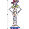 Beistle Jointed Day of The Dead Decorations Poseable Female Skeleton Cut Out for Dia De Los Muertos Party Supplies Celebrations, Celebrating with You Since 1900