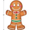 Beistle Jointed Gingerbread Man, 3’- Christmas Wall Decorations, Unique Gingerbread House Décor for Holiday Parties, Winter Wonderland Seasonal Accent for Homes and Classrooms