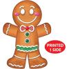 Beistle Jointed Gingerbread Man, 3’- Christmas Wall Decorations, Unique Gingerbread House Décor for Holiday Parties, Winter Wonderland Seasonal Accent for Homes and Classrooms