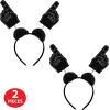 Beistle Kitchen 2 Piece #1 Headband Boppers With Marabou,(Black/White)