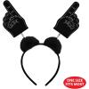 Beistle Kitchen 2 Piece #1 Headband Boppers With Marabou,(Black/White)