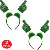 Beistle Kitchen 2 Piece #1 Headband Boppers With Marabou,(Green/White)