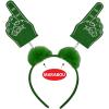 Beistle Kitchen 2 Piece #1 Headband Boppers With Marabou,(Green/White)