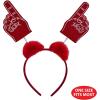 Beistle Kitchen 2 Piece #1 Headband Boppers With Marabou,(Red/White)