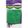 Beistle Mardi Gras Polyester Fabric Bunting Banner(Mardi Gras Fabric Bunting – A)