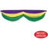 Beistle Mardi Gras Polyester Fabric Bunting Banner(Mardi Gras Fabric Bunting – A)