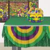 Beistle Mardi Gras Polyester Fabric Bunting Banner(Mardi Gras Fabric Bunting – B)
