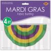 Beistle Mardi Gras Polyester Fabric Bunting Banner(Mardi Gras Fabric Bunting – B)