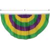 Beistle Mardi Gras Polyester Fabric Bunting Banner(Mardi Gras Fabric Bunting – B)