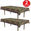 Beistle Mardi Gras Tablecovers, 2-Count Rectangular Plastic Party Tablecloths in Green Golden Yellow and Purple, Disposable Table Covers for Parades and Fat Tuesday Celebrations, 54″ x 108″(Mardi Gras Beads)