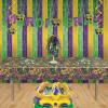 Beistle Mardi Gras Tablecovers, 2-Count Rectangular Plastic Party Tablecloths in Green Golden Yellow and Purple, Disposable Table Covers for Parades and Fat Tuesday Celebrations, 54″ x 108″(Mardi Gras Beads)