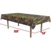 Beistle Mardi Gras Tablecovers, 2-Count Rectangular Plastic Party Tablecloths in Green Golden Yellow and Purple, Disposable Table Covers for Parades and Fat Tuesday Celebrations, 54″ x 108″(Mardi Gras Beads)