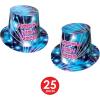 Beistle New Year’s Eve Rave Asst For 50- Black Light Reactive- NYE Party Supplies- Hats, Tiaras, Horns- Made in USA