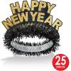 Beistle New Years Hats, One Size, Black/Gold