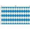Beistle Oktoberfest Backdrop, Oktoberfest Photo Backdrop for Insta-Theme Photo Booth, Bavarian Blue & White German Wall Decor for Parties, 4’ x 30’