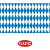 Beistle Oktoberfest Backdrop, Oktoberfest Photo Backdrop for Insta-Theme Photo Booth, Bavarian Blue & White German Wall Decor for Parties, 4’ x 30’