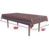 Beistle Orange & Black Stripes Tablecover(Fiesta)