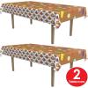 Beistle Orange & Black Stripes Tablecover(Gingerbread House)