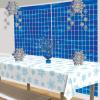 Beistle Orange & Black Stripes Tablecover(Snowflake)