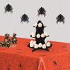 Beistle Orange & Black Stripes Tablecover(Spider Web)