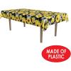 Beistle Orange & Black Stripes Tablecover(Sunflower)