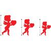Beistle Packaged Printed Cupid Cutouts(Pkgd Printed Cupid Cutouts – Assorted Sizes (6-Pack))