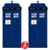 Beistle Plastic Blue Police Call Box Door Covers, 6′ x 30″, Set of 2 – British Themed Party Supplies, Crime Scene Decorations, Law Enforcement Policeman Wall Prop(Police Call Box)