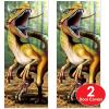 Beistle Plastic Dinosaur Door Covers, 6′ x 30″, Set of 2 – Dino Themed Party Supplies, Prehistoric Decorations, Tyrannosaurus Birthday Celebration Wall Backdrop & Decor(Dinosaur – 2 Pack)