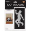 Beistle Plastic PSI Body Silhouette Door Cover, 5′ x 30″ – Detective Investigation Party Supplies, Murder Mystery Dinner, Floor Crime Scene Evidence Decoration, Spooky Halloween Themed Decor(PSI Body Silhouette)