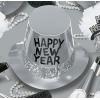 Beistle Platinum Assortment for 50 People- New Year’s Eve Party Supplies Photo Booth Props – Hats, Tiaras, Horns, Noisemakers, Necklaces, One Size, Silver/Black/White