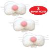 Beistle Plush Fabric Bunny Noses, 5.75”, Set of 3 – Easter Party Supplies, Novelty Halloween Costume
