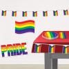 Beistle Pride Flag Pennant Banner – 2 Pack, All-Weather 2-Sided Printed Pennants, Progress Pride Rainbow Garlands, Streamers for Parades, Festivals, Community Events & Outdoor Celebrations, 9” x 10’(2)