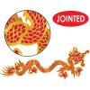 Beistle Red Gold Jointed Dragon Cutout(1)