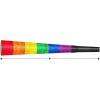 Beistle Set of 12 Glitter Print Rainbow Noisemaker Horns, 9”, Colorful LGBTQ+ Party Favors, Pride Parade Swag, USA Made
