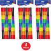 Beistle Set of 12 Glitter Print Rainbow Noisemaker Horns, 9”, Colorful LGBTQ+ Party Favors, Pride Parade Swag, USA Made