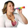 Beistle Set of 12 Glitter Print Rainbow Noisemaker Horns, 9”, Colorful LGBTQ+ Party Favors, Pride Parade Swag, USA Made