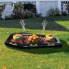 Beistle Spooky Halloween Party Bundle – Inflatable Coffin Buffet Cooler, 2 Piece Plastic Skeleton Hand Yard Stakes