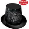 Beistle Unisex 12 Piece Midnight New Year’s Hats,(Black)
