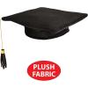 Beistle Unisex Plush White Graduation Cap – Student Ceremony Party Accessories, Commencement Supplies, Costume Dress Up(Graduate Cap – Black)