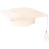 Beistle Unisex Plush White Graduation Cap – Student Ceremony Party Accessories, Commencement Supplies, Costume Dress Up(Graduate Cap – White)