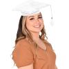 Beistle Unisex Plush White Graduation Cap – Student Ceremony Party Accessories, Commencement Supplies, Costume Dress Up(Graduate Cap – White)