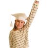 Beistle Unisex Plush White Graduation Cap – Student Ceremony Party Accessories, Commencement Supplies, Costume Dress Up(Graduate Cap – White)