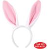 Beistle White Bunny Ear Headbands, Set of 2 – Easter Party Supplies, Halloween Costume Headwear