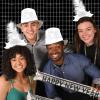 Beistle Whiteout New Year Assortment, Party Pack Hi-Hats, 25 Plumed Tiaras, and 50 Foil 9” Horns-Elegant Favors and Accessories for NYE Celebrations, One Size, White/Silver
