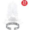 Beistle Whiteout New Year Assortment, Party Pack Hi-Hats, 25 Plumed Tiaras, and 50 Foil 9” Horns-Elegant Favors and Accessories for NYE Celebrations, One Size, White/Silver