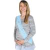 Mom To Be Satin Sash Party Accessory (1 count) (1/Pkg)(Light Blue/Silver)